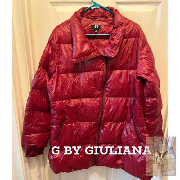 G by Giuliana Jackets & Blazers - G by Giuliana Burgundy Down Puff Coat, Sz 1X